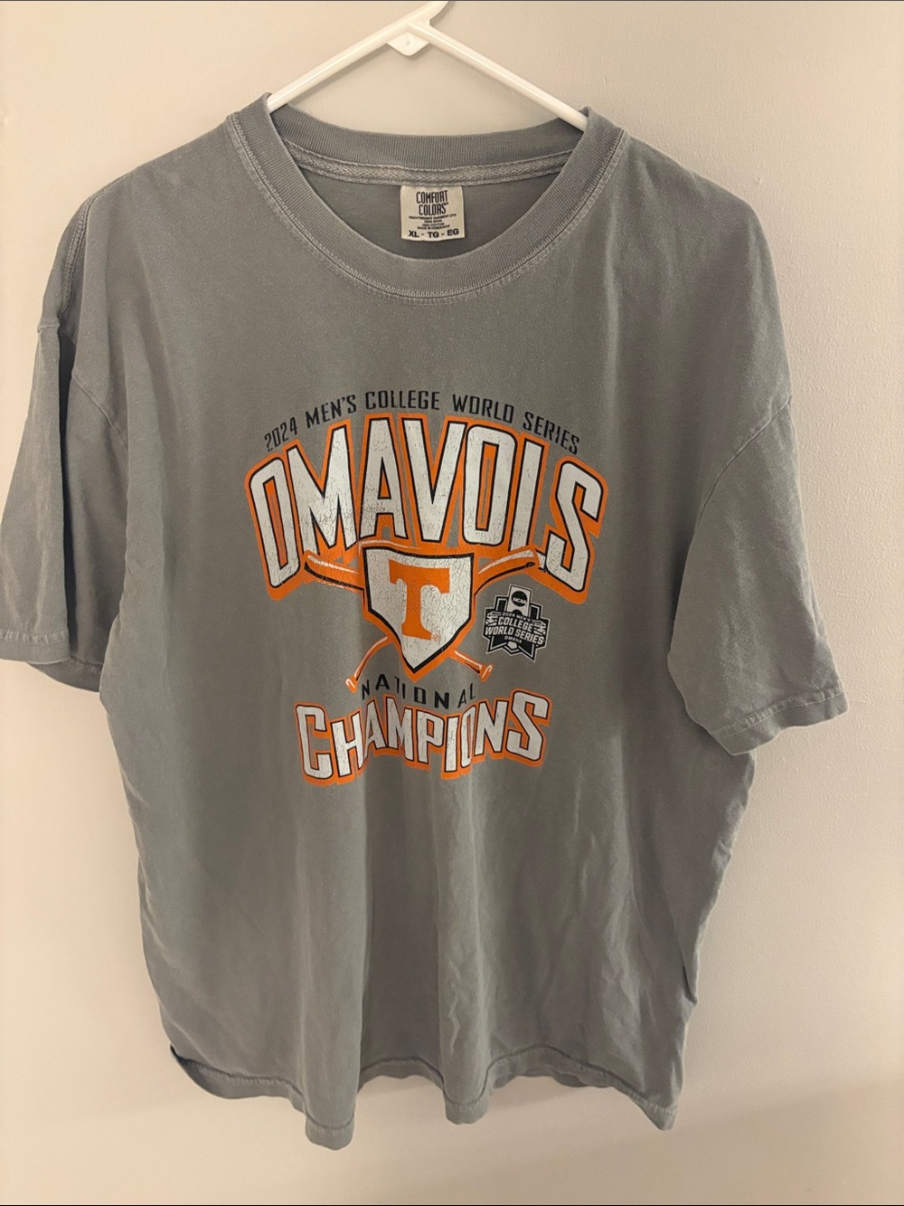 Tennessee Volunteers Baseball Tee National Champs